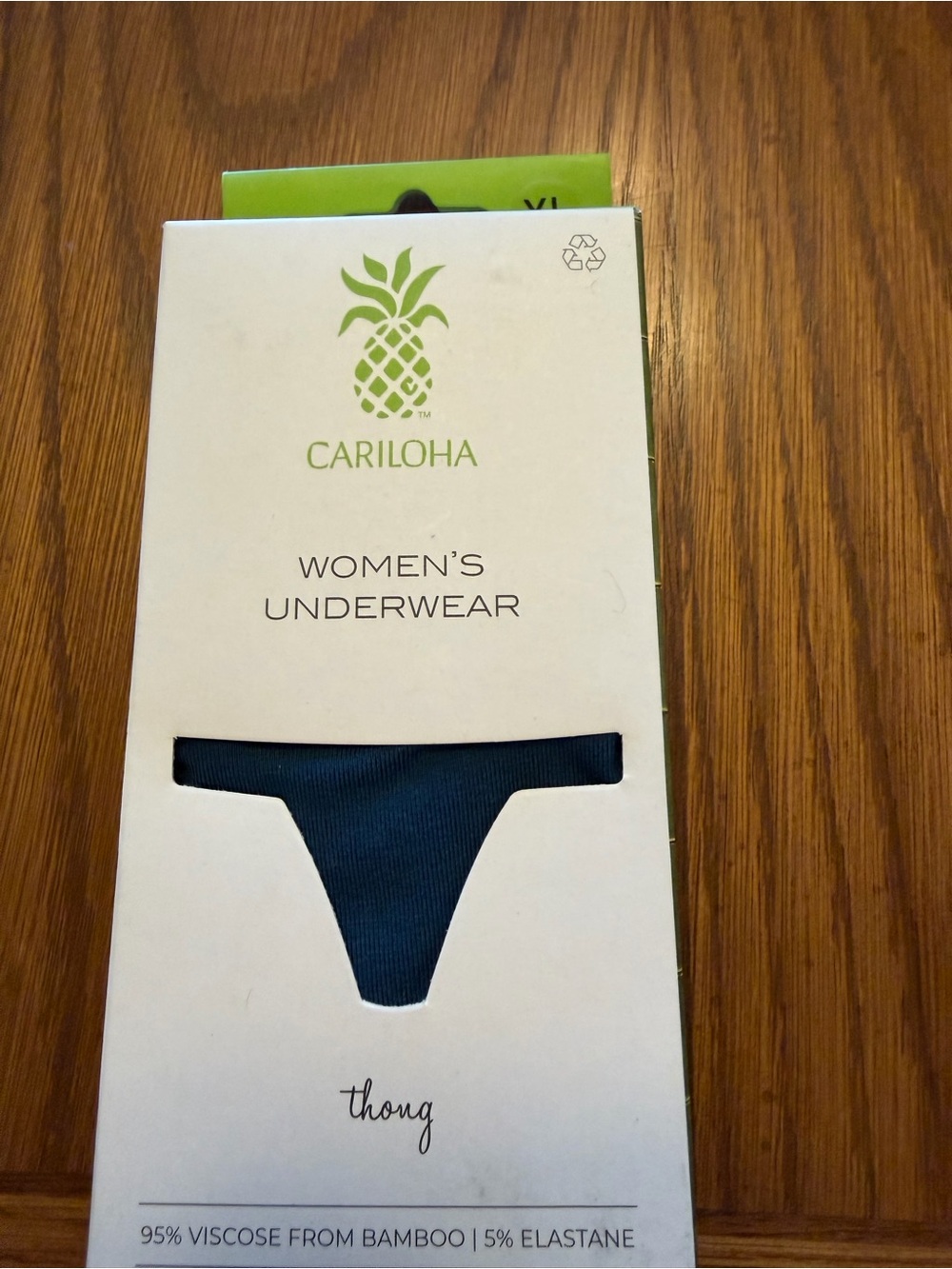 Cariloha Women's Blue Thong - Sustainable Bamboo Viscose